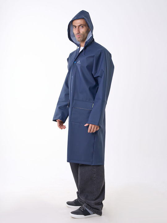 Anorak Wasserdichter Trenchcoat Walker Flex X-lang Blau