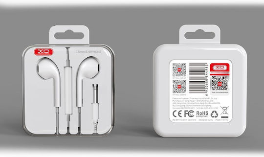 XO EP77 In-ear Handsfree Ακουστικά με Βύσμα 3.5mm Λευκό