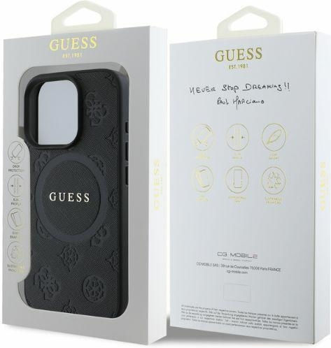 Guess Back Cover Synthetic Leather Black (iPhone 16 Pro Max, Guess)