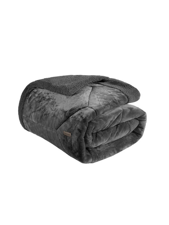 Guy Laroche Blanket Furry Semi-double 180x240cm Prisma Anthracite