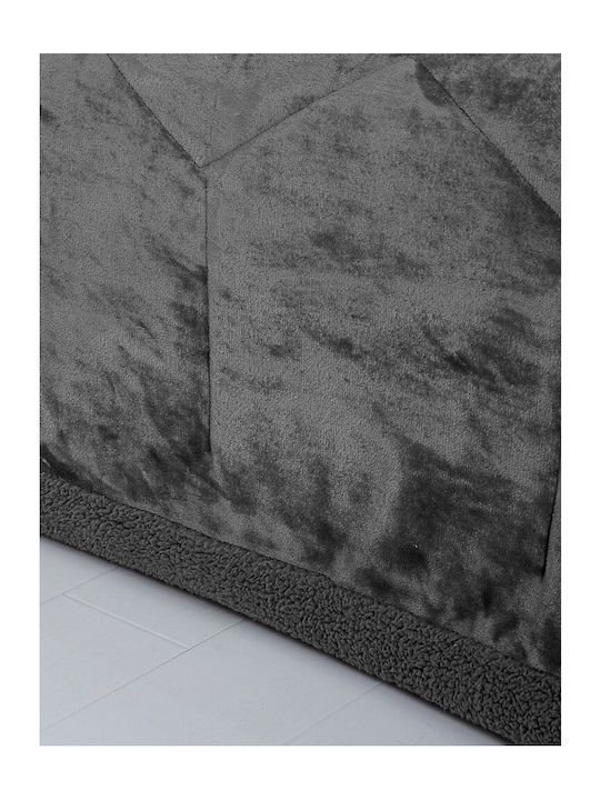 Guy Laroche Prisma Κουβέρτα Γούνινη Μονή 160x240εκ. Anthracite