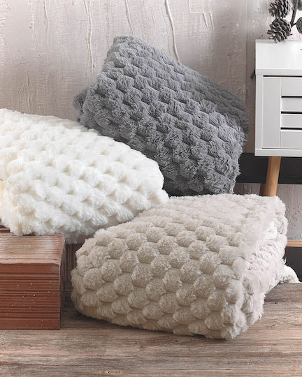 Rythmos Bella Furry Blanket Sofa 130x180cm Gray