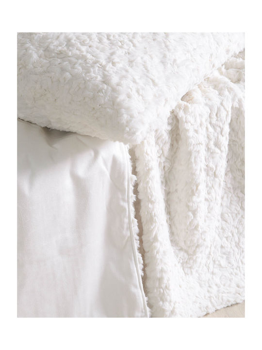 Rythmos Blanket Furry Sofa 140x170cm Snug White