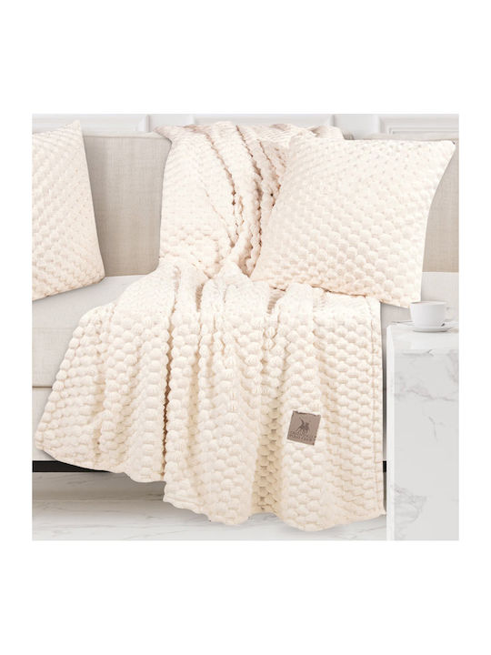 Greenwich Polo Club Blanket Fleece Sofa 130x170cm 3473 Cream