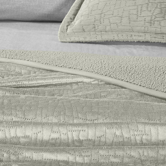 Guy Laroche Bolzano Set Blanket Sherpa Single 160x220cm Khaki
