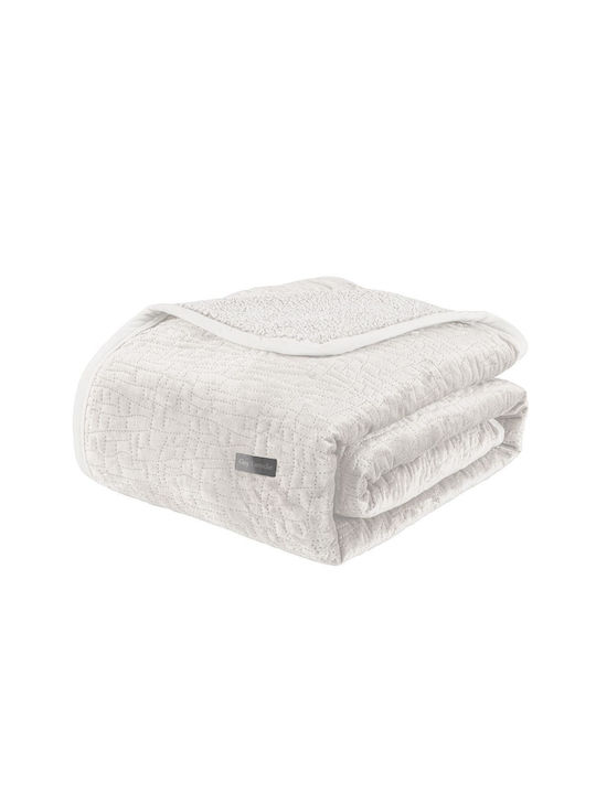 Guy Laroche Set Blanket Fleece Single 160x220cm Bolzano Ivory