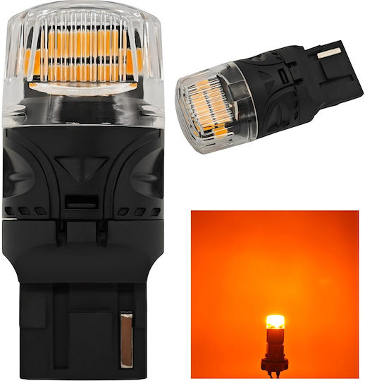 Bec LED W21w 7440 12v 1800lm Canbus Portocaliu