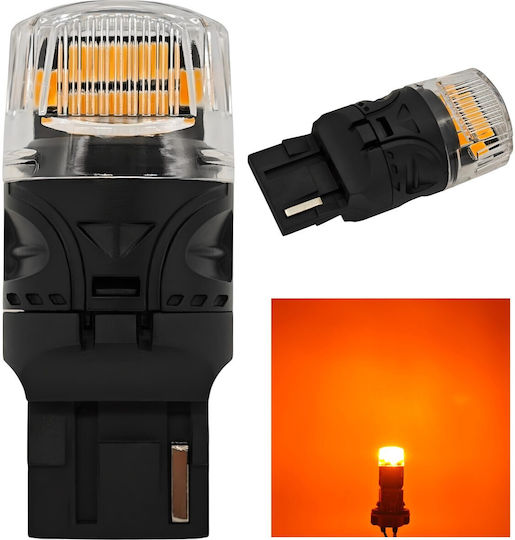 Bec LED W21w 7440 12v 1800lm Canbus Portocaliu