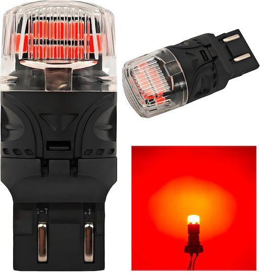 Bec LED W21/5w 7443 12v Canbus 1800lm Roșu