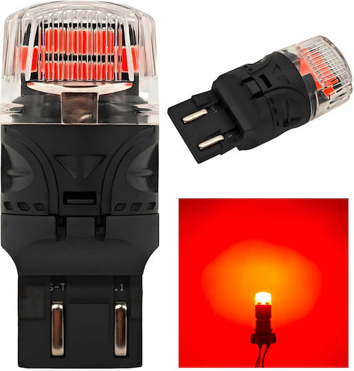 Bec LED W21/5w 7443 12v Canbus 1800lm Roșu