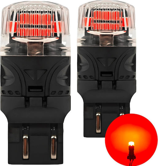 Bec LED W21/5w 7443 12v Canbus 1800lm Roșu