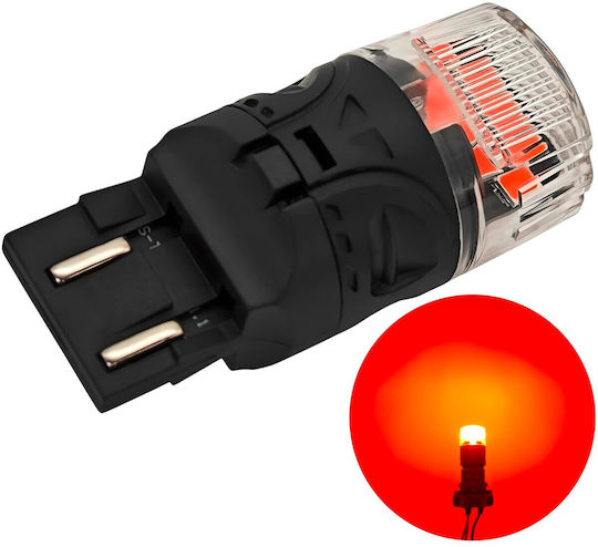 Bec LED W21/5w 7443 12v Canbus 1800lm Roșu