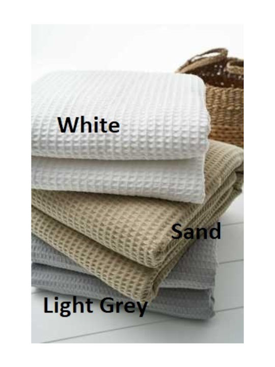 Vesta Home Piqué Decke Einzeln 170x250cm Hellgrau