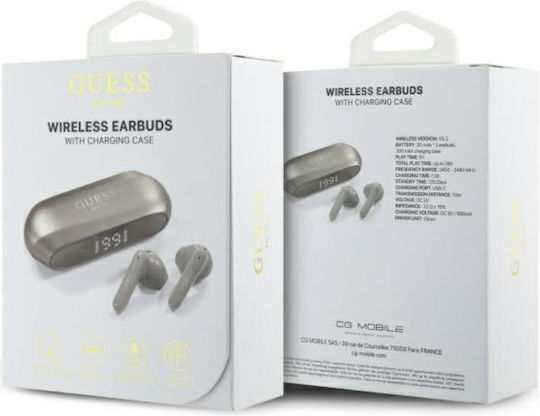 Guess Elongated Metallic ENC In-Ear Bluetooth-Freisprecheinrichtung Kopfhörer mit Ladeetui Gold