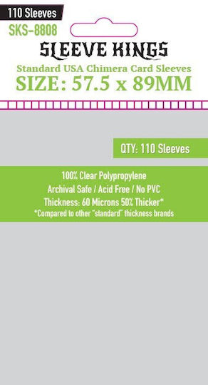 Sleeve Kings Game Accessory 110 Card Sleeves USA Chimera 57.5x89mm SKS-8808