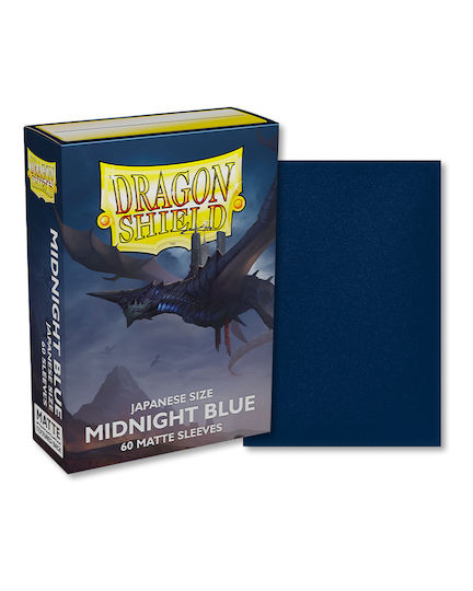 Dragon Shield Japanese Small Size Matte Midnight Card Sleeves Japanese Size 60τμχ Μπλε