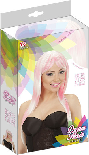 Karnevalsperücke Gerade Rosa