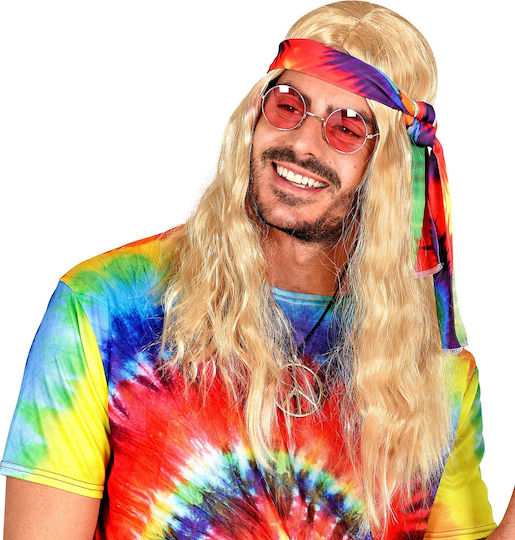 Karnevalsperücke Hippie Afro Blond