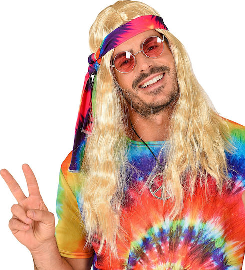 Karnevalsperücke Hippie Afro Blond