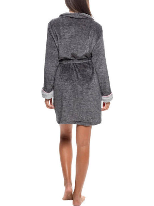 Koyote Winter Damen Vlies Robe Gray