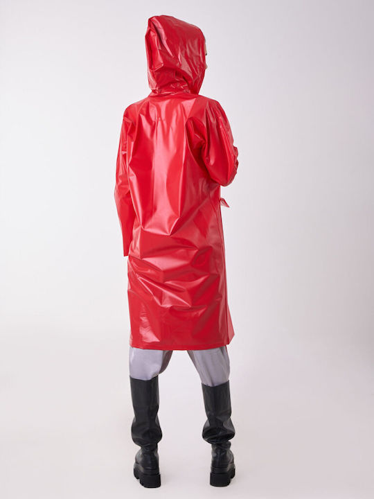 Anorak Waterproof Women's Trench Coat Walker X-long Red