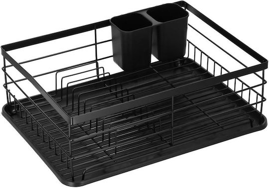 Inox Geschirrabtropfer Schwarz 42x32x15cm