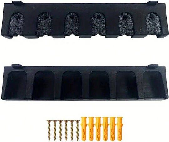 Set 2 Organizatoare pentru Lansete Zola 6 Spații Plastic 31x6x3 Cm Negru