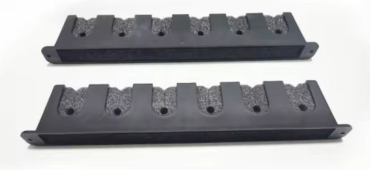 Set 2 Organizatoare pentru Lansete Zola 6 Spații Plastic Burete 31x6x3 Cm Negru