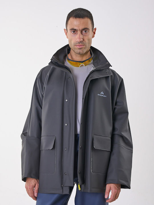 Anorak Street Long Ανδρικό Αδιάβροχο Μπουφάν Μηχανής Μαύρο Χρώμα Anorak Street Long Ανδρικό Αδιάβροχο Μπουφάν Μηχανής Μαύρο Χρώμα