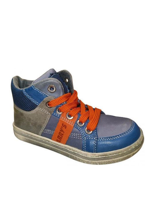 Kids Boots with Laces Blue