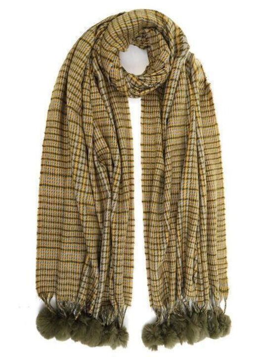 Set with Beanie Knitted in Green color