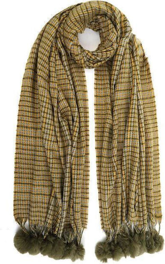 Set with Beanie Knitted in Green color