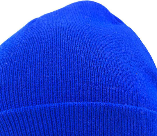 Beanie Unisex Σκούφος Πλεκτός σε Μπλε χρώμα