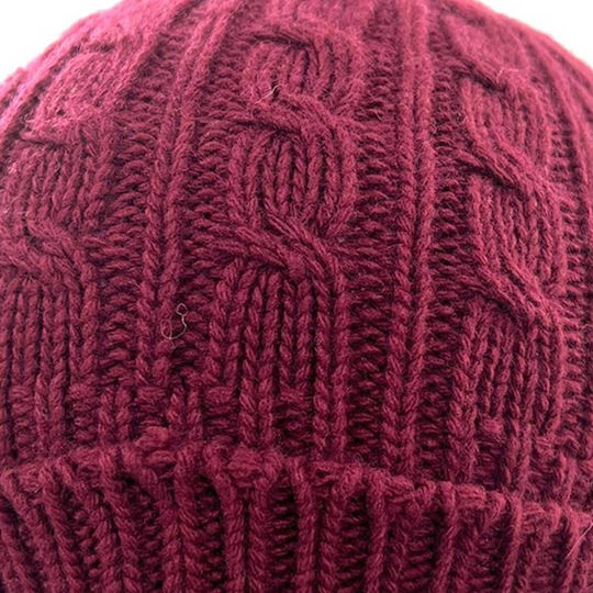 Beanie Unisex Beanie Knitted in Red color