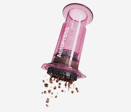 Aeropress Coffee 1-4 Cups Clear Pink