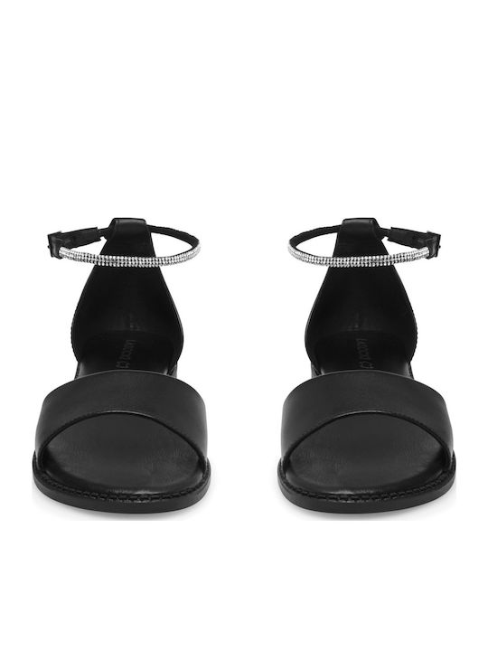 Flache Sandalen für Damen in Schwarz Farbe