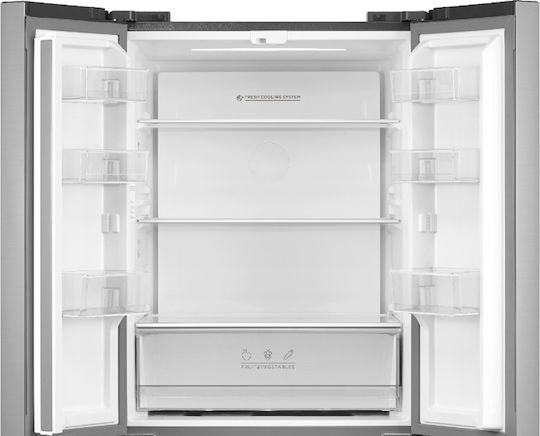 Kumtel Side-by-Side Refrigerator 391lt Total NoFrost H178xW70.3xD68.6cm Inox HMD-402IN