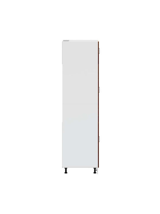 Lucca Στήλη Κουζίνας Καφέ Δρυς 60x57x207εκ.