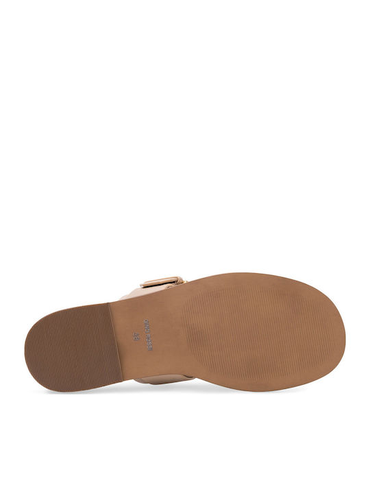 Flache Sandalen für Damen in Beige Farbe