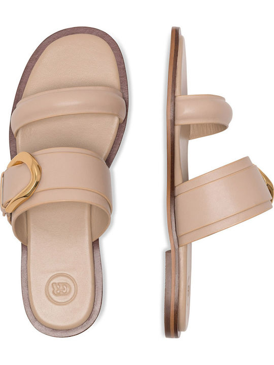 Flache Sandalen für Damen in Beige Farbe
