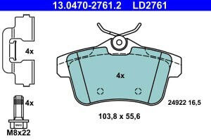 Ate Disc Brake Pad Set