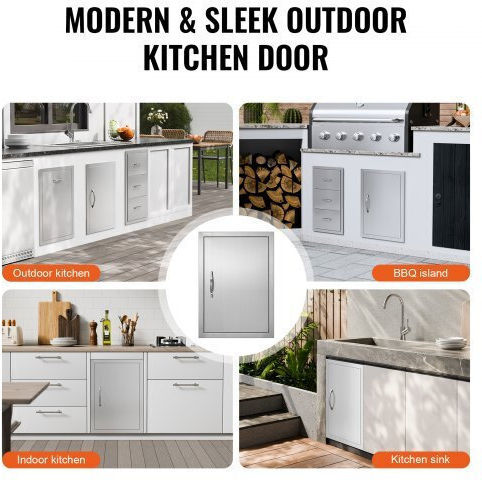 Vevor BBQ Door Stainless Steel 457x610 mm Outdoor Kitchen Dmmbscjmys18ht3rav0