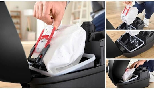 Bosch BGB41BA1 Ηλεκτρική Σκούπα 600W με Σακούλα 4lt Μαύρη