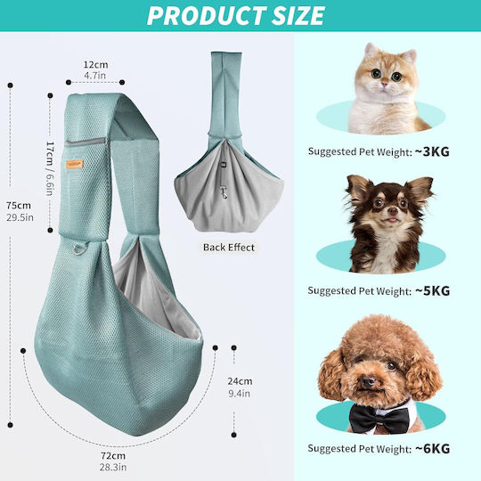 Marțipan pentru transport câine / pisici până la 6kg Verde M76xL72xA24cm.