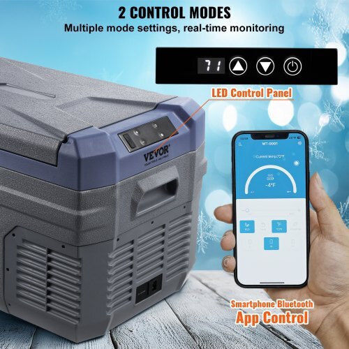 Vevor Преносим Хладилник 30л Капацитет 100-240V / 12V / 24V Сив
