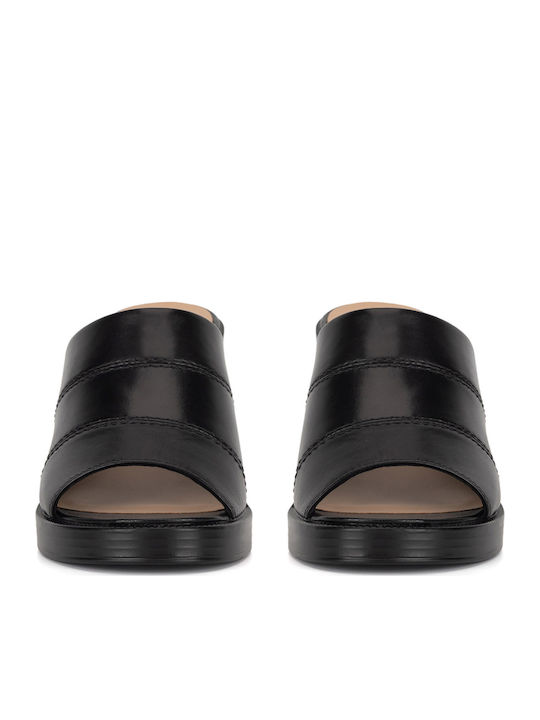 Mules mit Chunky Absatz in Schwarz Farbe