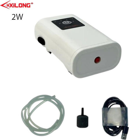 Συμπιεστής Ενυδρείου Μπαταρίας Oxygen Pump 2w Μονοκάναλος Xilong Dc-318