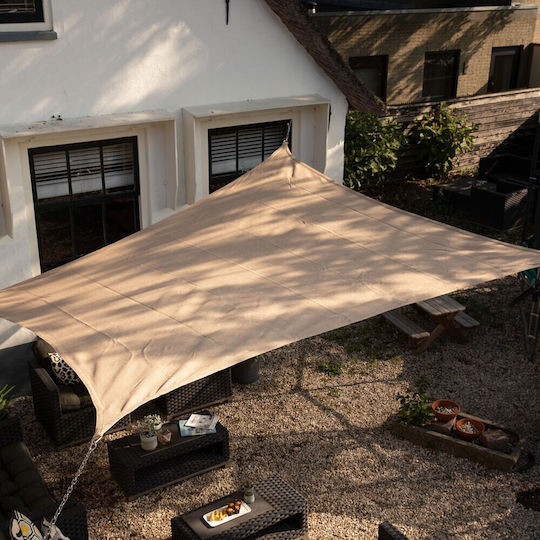 Showood Platz Sonnensegel Beige 5x5m 285gr/m²