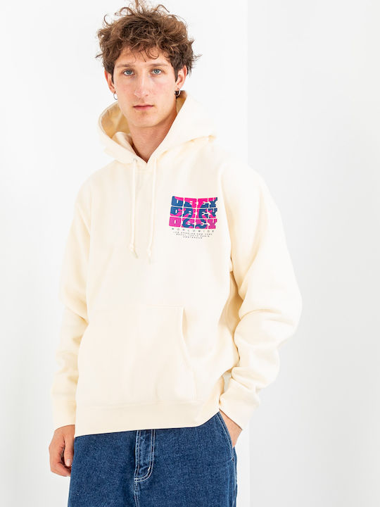 Obey Sweatshirt Fleece with Hood Beige