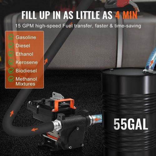 Pompa de Transfer Combustibil Vevor 12v 15 Gpm 1/4 Cp Duza Automată de Ulei Fbbmg15gpm14e8ruqv9
